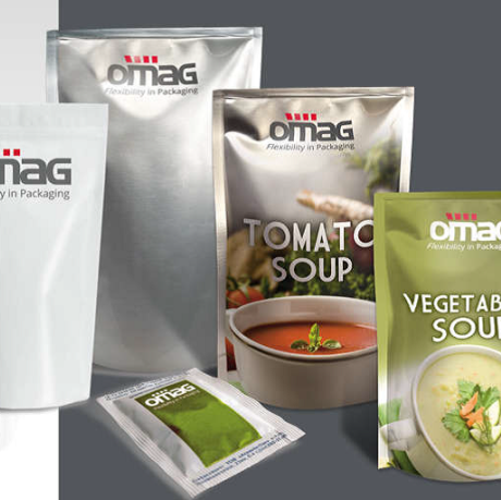 Doypack verpakkingen geproduceerd op OMAG verpakkingsmachines